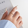 Bowknot 925 Sterling Silver Open Cuff Rings for Women STER-P065-19G-3