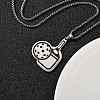 201 Stainless Steel Pickleball Paddle Pendant Box Chain Necklaces for Women Men LS-NJEW-H050-02P-2