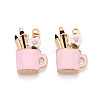 Golden Tone Alloy Enamel Pendants FIND-SZC0017-051-1