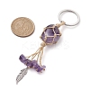 Nylon Wired Gemstone Keychains KEYC-JKC00748-3