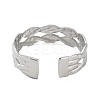 Non-Tarnish 304 Stainless Steel Braided Open Cuff Bangles BJEW-M316-04P-3