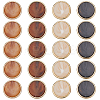 20Pcs 4 Colors 1-Hole Zinc Alloy Resin Buttons BUTT-AR0001-28-1