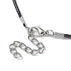 Glass Seed Cross Pendant Necklaces NJEW-MZ00025-01-5