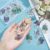 18Pcs 3 Style Natural Mixed Gemstone Chips Pendants HJEW-FH0001-09-2