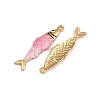 304 Stainless Steel Enamel Pendants STAS-P410-40D-01-2