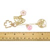 4Pcs 4 Styles Alloy Enamel Pendant Keychains HJEW-FS00052-5