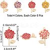 24Pcs 4 Color Transparent Epoxy Resin Pendants ENAM-NB0001-59-2