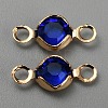 Brass Rhinestone Connector Charms RB-WH0001-08H-1