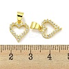 Rack Plating Brass Micro Pave Clear Cubic Zirconia Pendant KK-B091-32G-3