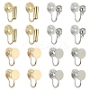 20Pcs 2 Colors Brass Spiral Pad Ear Cuff Findings EJEW-YW0001-17-2