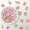 50Pcs Flower PVC Waterproof Stickers STIC-D300-06-5