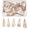 20Pcs Electroplated Natural Freshwater Shell Pendants PALLOY-GO00064-1