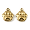 304 Stainless Steel Charms. Paw Print Charm STAS-A190-07G-1