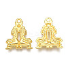 Golden Plated Alloy Pendant Rhinestone Settings PALLOY-WH0067-15G-03-2
