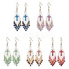 Glass Seed Beads Dangle Earrings EJEW-MZ00737-3