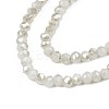 Electroplate Opaque Solid Color Glass Beads Strands X-EGLA-Q112-B02-3
