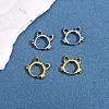 Women Cat Brass Leverback Earrings JE965B-2