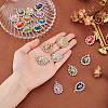 18Pcs 9 Colors Glass Pendants FIND-PH0022-22-3