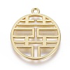 Alloy Enamel Chinese Symbol Pendants LS-PALLOY-I166-35KCG-1