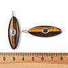 Natural Tiger Eye Pendants G-D357-01C-3