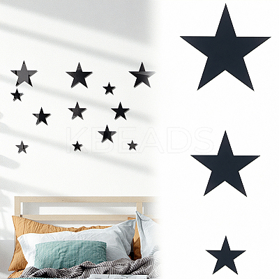 4Bags Acrylic Star Stickers DIY-GF0012-46C-1
