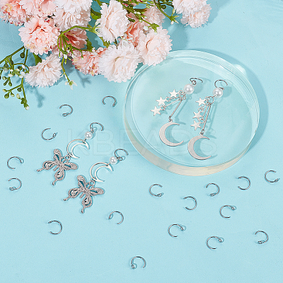 30Pcs 304 Stainless Steel Clip on Nose Ring Findings STAS-BBC0003-95P-1