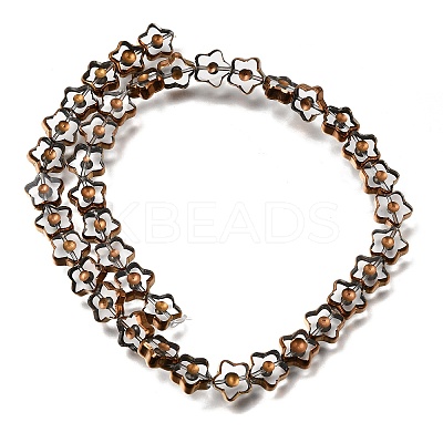 Electroplated Transparent Glass Beads Strands GL-CBA98F0-09B-1