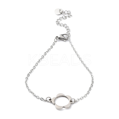 Tarnish Resistant 201 Stainless Steel Link Bracelets with Cable Chains BJEW-P297-01P-A-1
