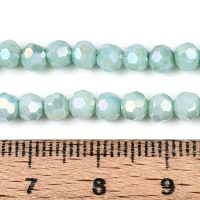 Anti-Tarnish Electroplate Glass Beads Strands EGLA-T021-4mm-15-08-1