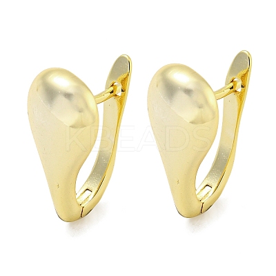 Teardrop Brass Hoop Earrings EJEW-L211-011A-G-1