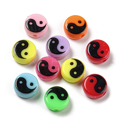 Opaque Acrylic Beads SACR-P028-01B-01-1