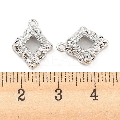 Brass Micro Pave Cubic Zirconia Pendants KK-E090-16P-1