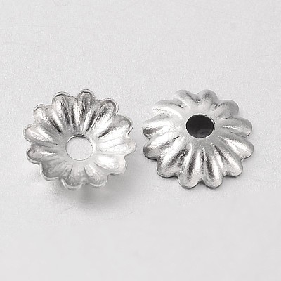 Tarnish Resistant Multi-Petal 316 Surgical Stainless Steel Flower Bead Caps X-STAS-M257-05-1