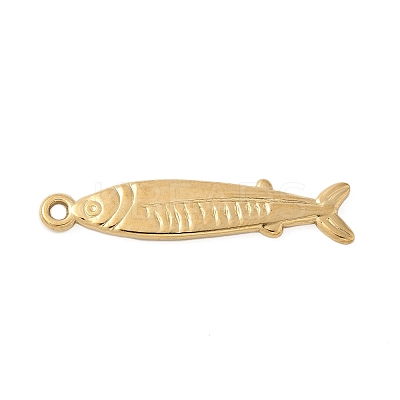 304 Stainless Steel Sardine Fish Pendants STAS-S186-05C-G-1