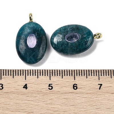 Natural Apatite & Cubic Zirconia Pendants X-G-Z076-01G-09-1