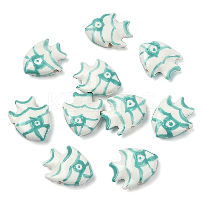 10Pcs Handmade Porcelain Beads PORC-YW0001-24A-1