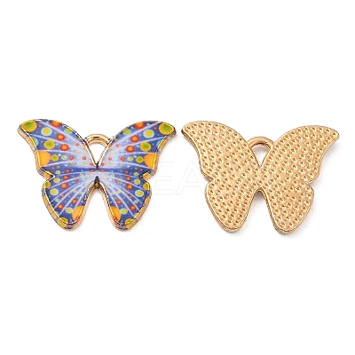 Light Gold Tone Alloy Enamel Pendants ENAM-M059-05KCG-07-1