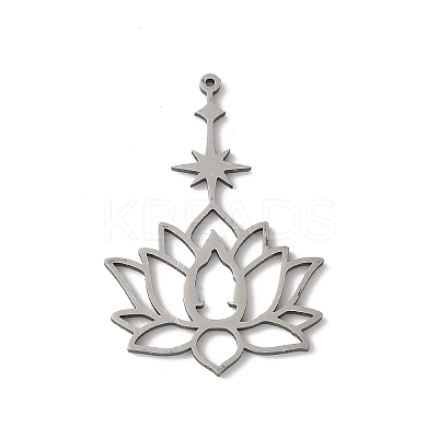 201 Stainless Steel Filigree Pendants LS-STAS-K298-04P-1
