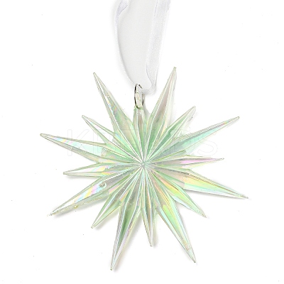 Christmas Transparent Plastic Pendant Decoration HJEW-G022-01A-1