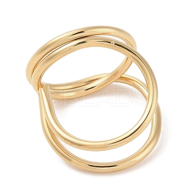 Ion Plating(IP) 304 Stainless Steel Finger Rings for Women RJEW-G315-01G-1