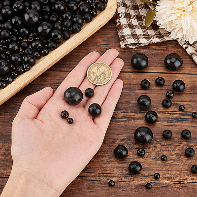 680Pcs 5 Styles Natural Wood Beads WOOD-PH0002-70-1