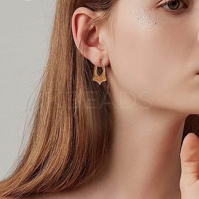 Brass Wire Wrapped Chunky Hoop Earrings for Women JE914A-1