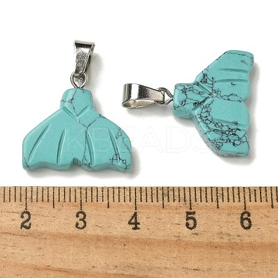Synthetic Turquoise Pendants G-Z067-01P-04-1
