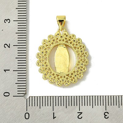 Real 18K Gold Plated Brass Micro Pave Cubic Zirconia Pendants KK-H472-33G-01-1