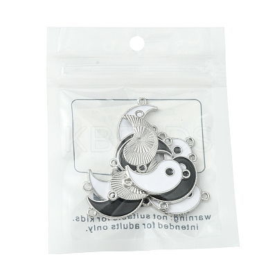 12Pcs 2 Colors Alloy Enamel Split Links Connectors ENAM-FS0001-84-1