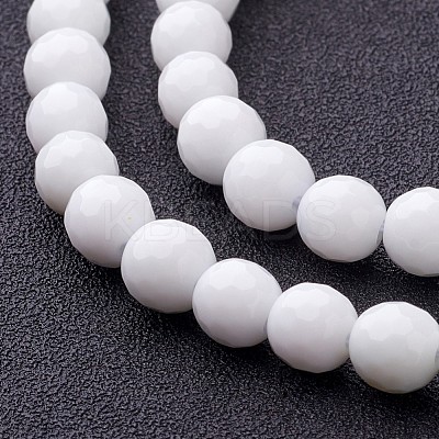 Synthetic White Agate Beads Strands X-G-D419-8mm-01-1