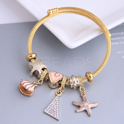 Adjustable Stainless Steel European Bangles FS-WGF3825-03-1