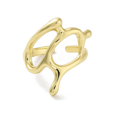 Rack Plating Brass Cuff Rings RJEW-D025-07G-1