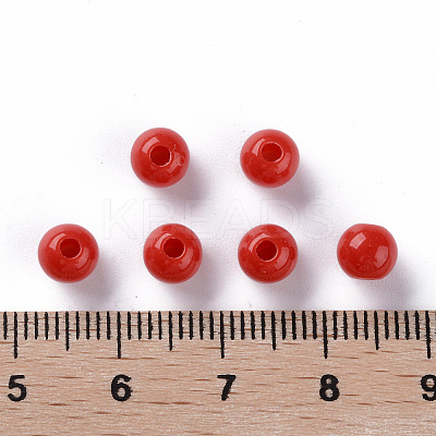 Opaque Acrylic Beads X-MACR-S370-C6mm-A14-1