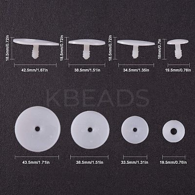 Plastic Doll Joints DIY-PH0025-85-WH-1
